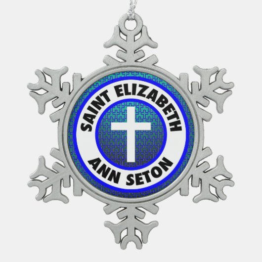 Saint Elizabeth Ann Seton Tin Sneeuwvlok Ornament (Voorkant)
