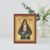 Saint Elizabeth de New Martryr Prayer Card Briefkaart (Staand voorkant)