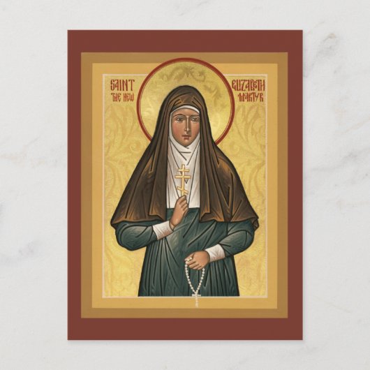 Saint Elizabeth de New Martryr Prayer Card Briefkaart (Voorkant)