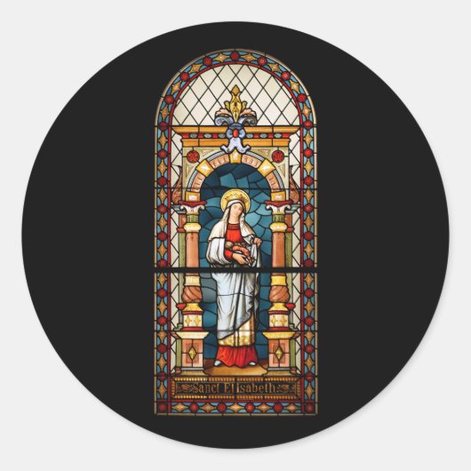 Saint Elizabeth of Hungary Ronde Sticker (Voorkant)