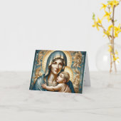 Saint Elizabeth-Saint van onvruchtbaarheid/zwanger Kaart (Gele Bloem)