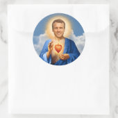 Saint Emmanuel Macron Gebedskaars Ronde Sticker (Tas)