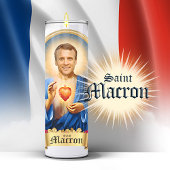 Saint Emmanuel Macron Gebedskaars Sticker