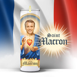 Saint Emmanuel Macron Gebedskaars Sticker