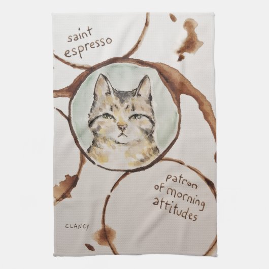 Saint Espresso Absurdi-tea towel Theedoek (Verticaal)