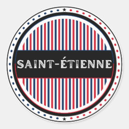 Saint-Étienne City Pride Embleem – Franse identite Ronde Sticker