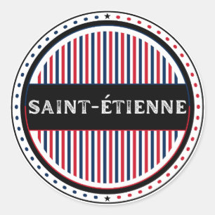 Saint-Étienne City Pride Embleem – Franse identite Ronde Sticker