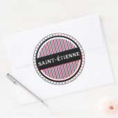 Saint-Étienne City Pride Embleem – Franse identite Ronde Sticker (Envelop)