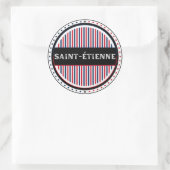 Saint-Étienne City Pride Emblem – French Identity Ronde Sticker (Tas)