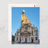 Saint-Etienne-du-Mont kerk in Parijs, Frankrijk Briefkaart (Voorkant / Achterkant)