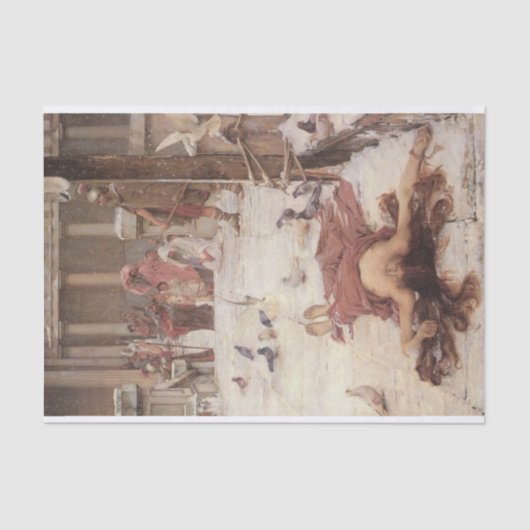 Saint Eulalia, door John William Waterhouse - 1885 Tissuepapier (Voorkant)