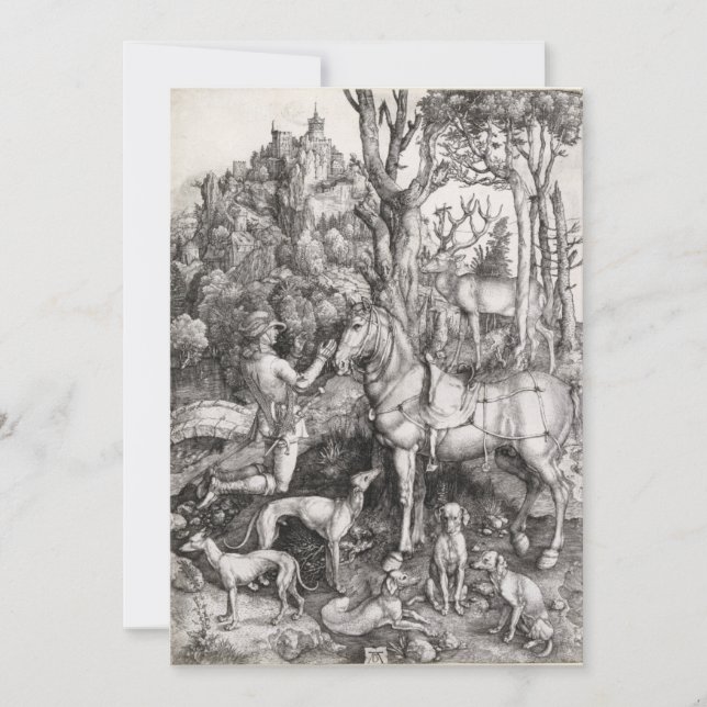 Saint Eustace Engraving door Albrecht Durer (Voorkant)