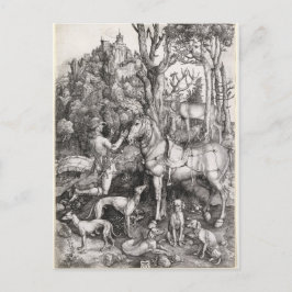 Saint Eustace Engraving door Albrecht Durer Briefkaart