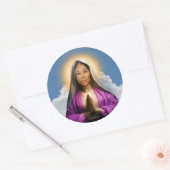 Saint Fani Willis Gebedskaars Ronde Sticker (Envelop)
