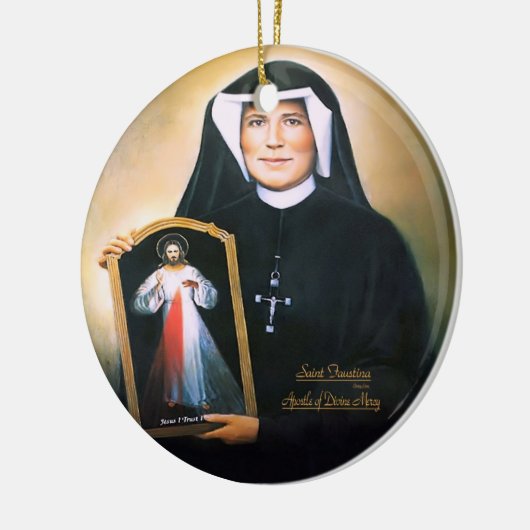 Saint Faustina, Divine Mercy Keramisch Ornament (Links)