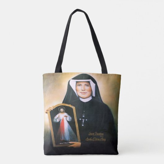 Saint Faustina, Divine Mercy Tote Bag (Achterkant)