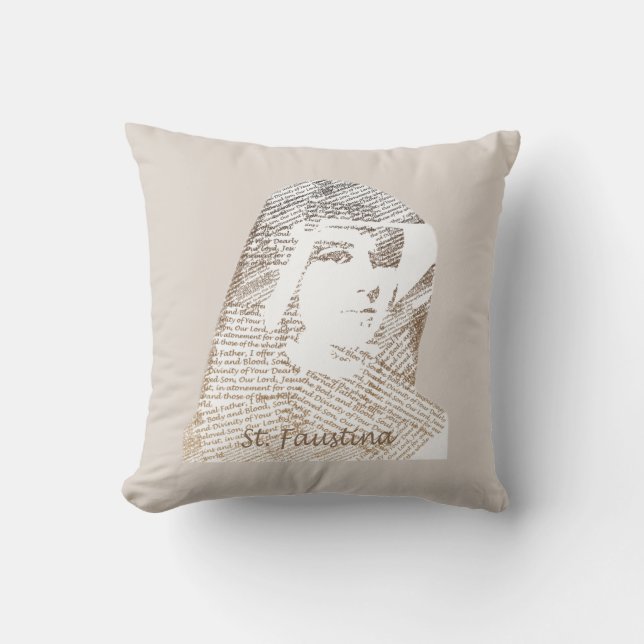 Saint Faustina Kowalska Kussen (Voorkant)