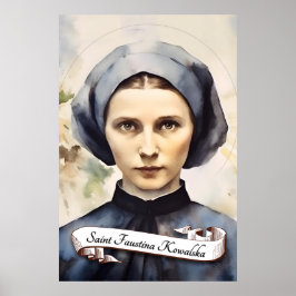 Saint Faustina Kowalska Poster