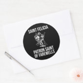 Saint Felicia, Patron Saint of Farewells Ronde Sticker (Envelop)