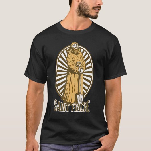 Saint Fiacre Patron Saint Gardeners katholieke Ga T-shirt (Voorkant)