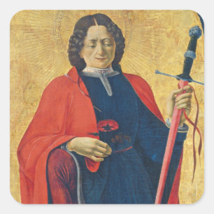 Saint Florian, Italiaans, c. 1473-74 Vierkante Sticker