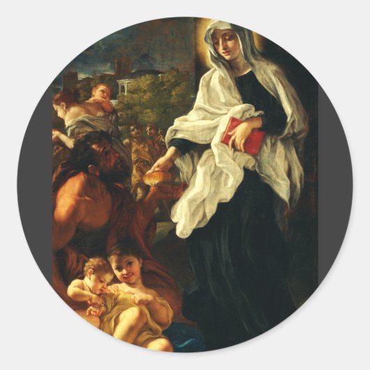 Saint Frances of Rome Ronde Sticker (Voorkant)
