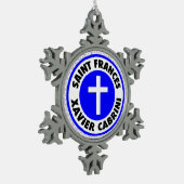 Saint Frances Xavier Cabrini Tin Sneeuwvlok Ornament (Links)