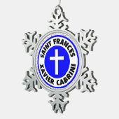 Saint Frances Xavier Cabrini Tin Sneeuwvlok Ornament (Rechts)