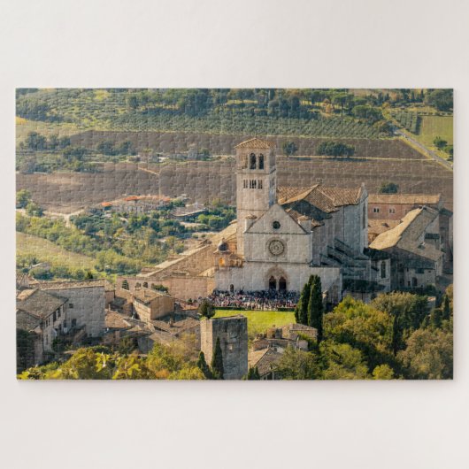Saint Francis Basilica in Assisi, Italië Legpuzzel (Horizontaal)