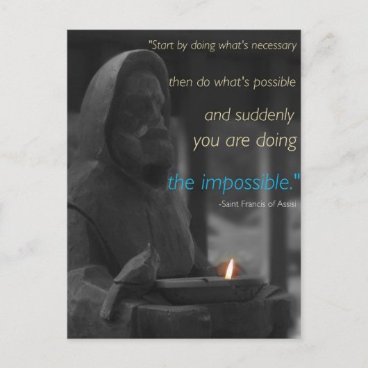 Saint Francis briefkaart (Voorkant)