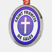 Saint Francis de Sales Metalen Ornament (Links)