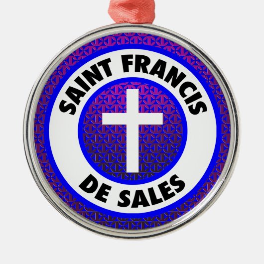 Saint Francis de Sales Metalen Ornament (Voorkant)