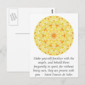 Saint Francis de Sales QUOTE over Angels Briefkaart (Voorkant / Achterkant)