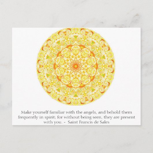 Saint Francis de Sales QUOTE over Angels Briefkaart (Voorkant)