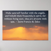 Saint Francis de Sales QUOTE over Angels Poster (Voorkant)