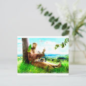 Saint Francis en de preaches van de vogels Briefkaart (Staand voorkant)