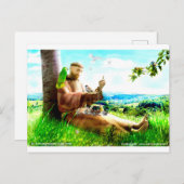 Saint Francis en de preaches van de vogels Briefkaart (Voorkant / Achterkant)