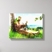 Saint Francis en de preaches van de vogels Canvas Afdruk (Voorkant)