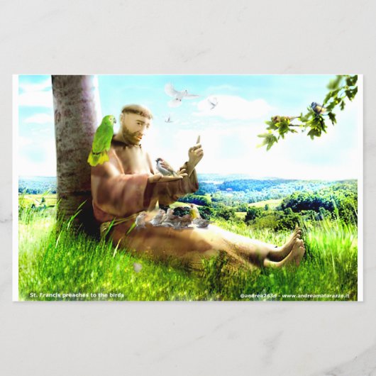 Saint Francis en de preaches van de vogels Flyer (Voorkant)