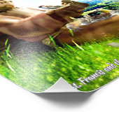 Saint Francis en de preaches van de vogels Foto Afdruk (Hoek)