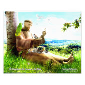 Saint Francis en de preaches van de vogels Foto Afdruk (Voorkant)