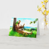 Saint Francis en de preaches van de vogels Kaart (Gele Bloem)