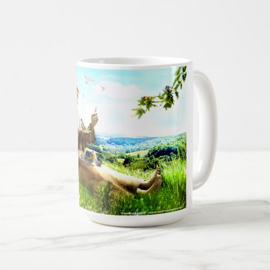 Saint Francis en de preaches van de vogels Koffiemok (Voorkant rechts)