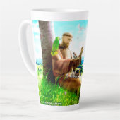 Saint Francis en de preaches van de vogels Latte Mok (Linkerhoek)