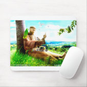 Saint Francis en de preaches van de vogels Muismat (Met muis)