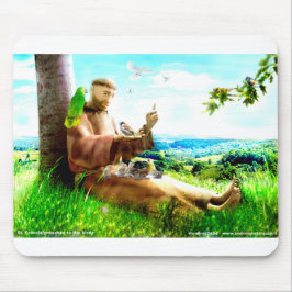 Saint Francis en de preaches van de vogels Muismat