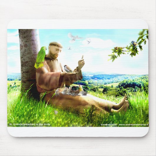 Saint Francis en de preaches van de vogels Muismat (Voorkant)