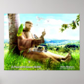 Saint Francis en de preaches van de vogels Poster (Voorkant)