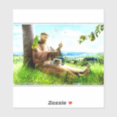 Saint Francis en de preaches van de vogels Sticker (Vel)