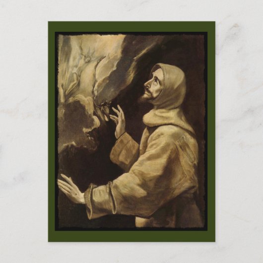 Saint Francis Eyes Toward Heaven Briefkaart (Voorkant)